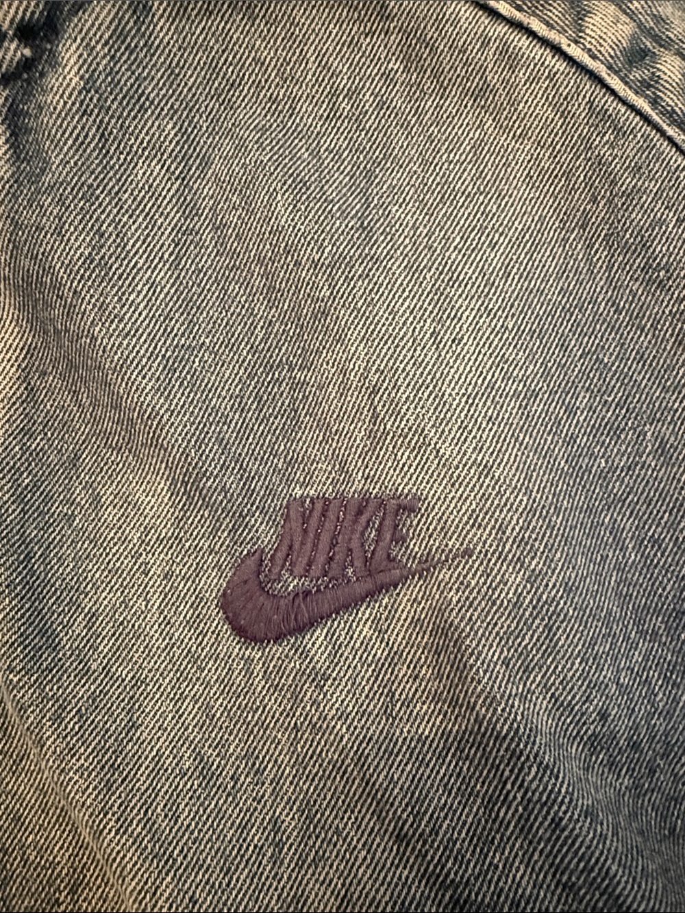 Nike vintage Challenge Court  Acid Wash Denim Bomber Jacket Agassi - Picture 3 of 16